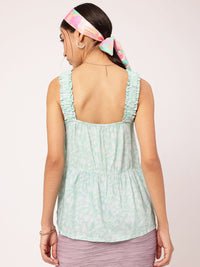 DressBerry Abstract Aesthetic Strappy Printed A-Line Top
