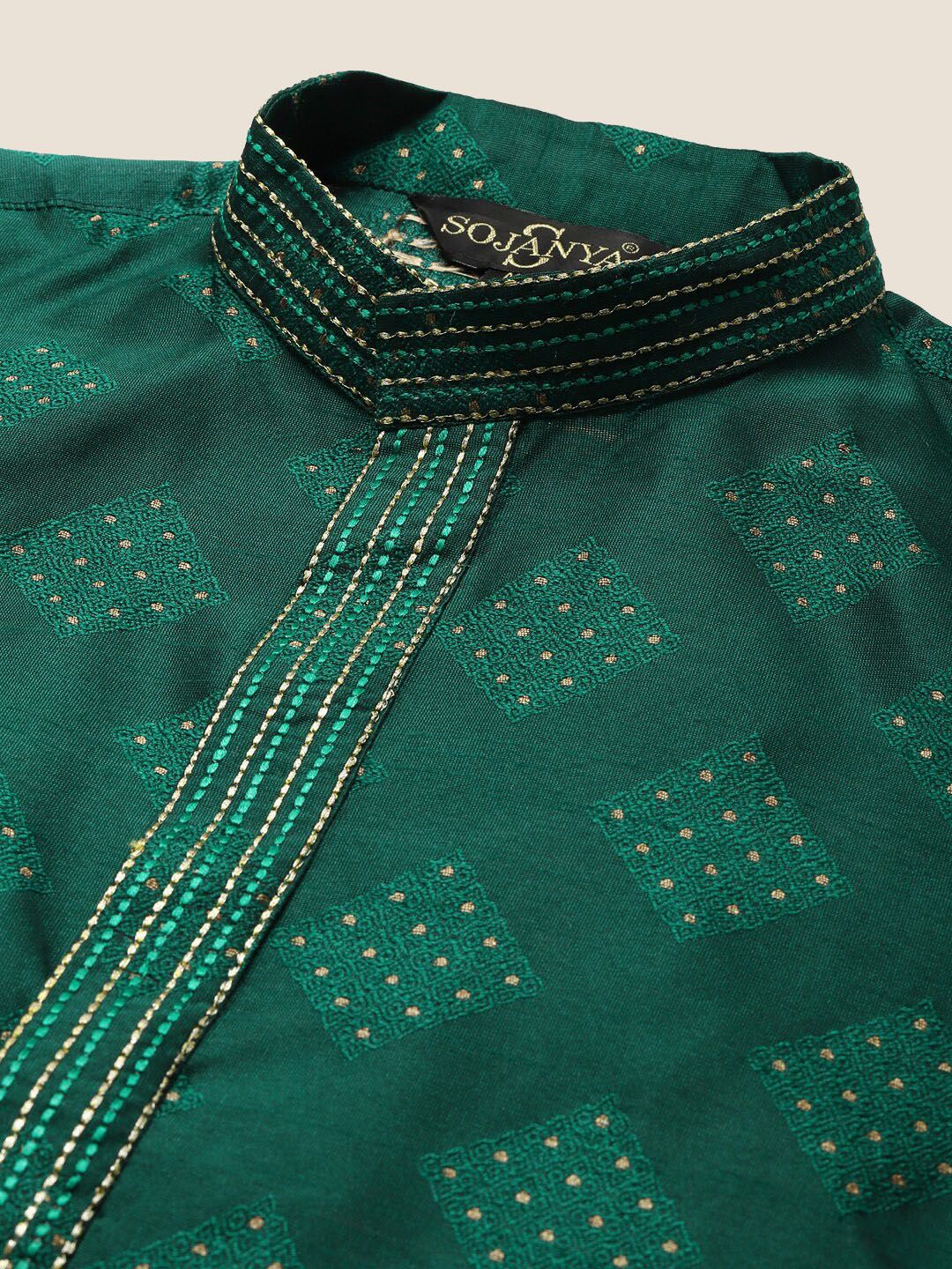 SOJANYA Kurta Lurus Kolar Mandarin Bersulam