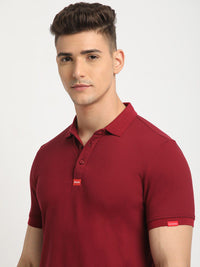 THE BEAR HOUSE Polo Collar Short Sleeves Slim Fit T-shirt