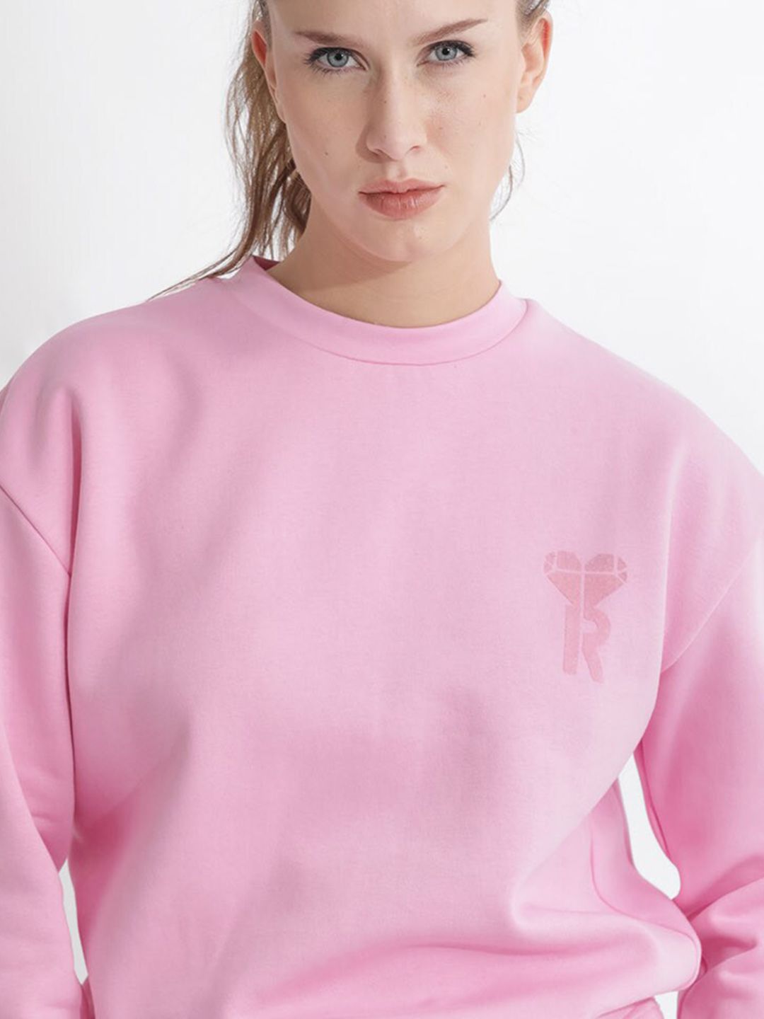 RAREISM Round Neck Cotton Sweatshirt