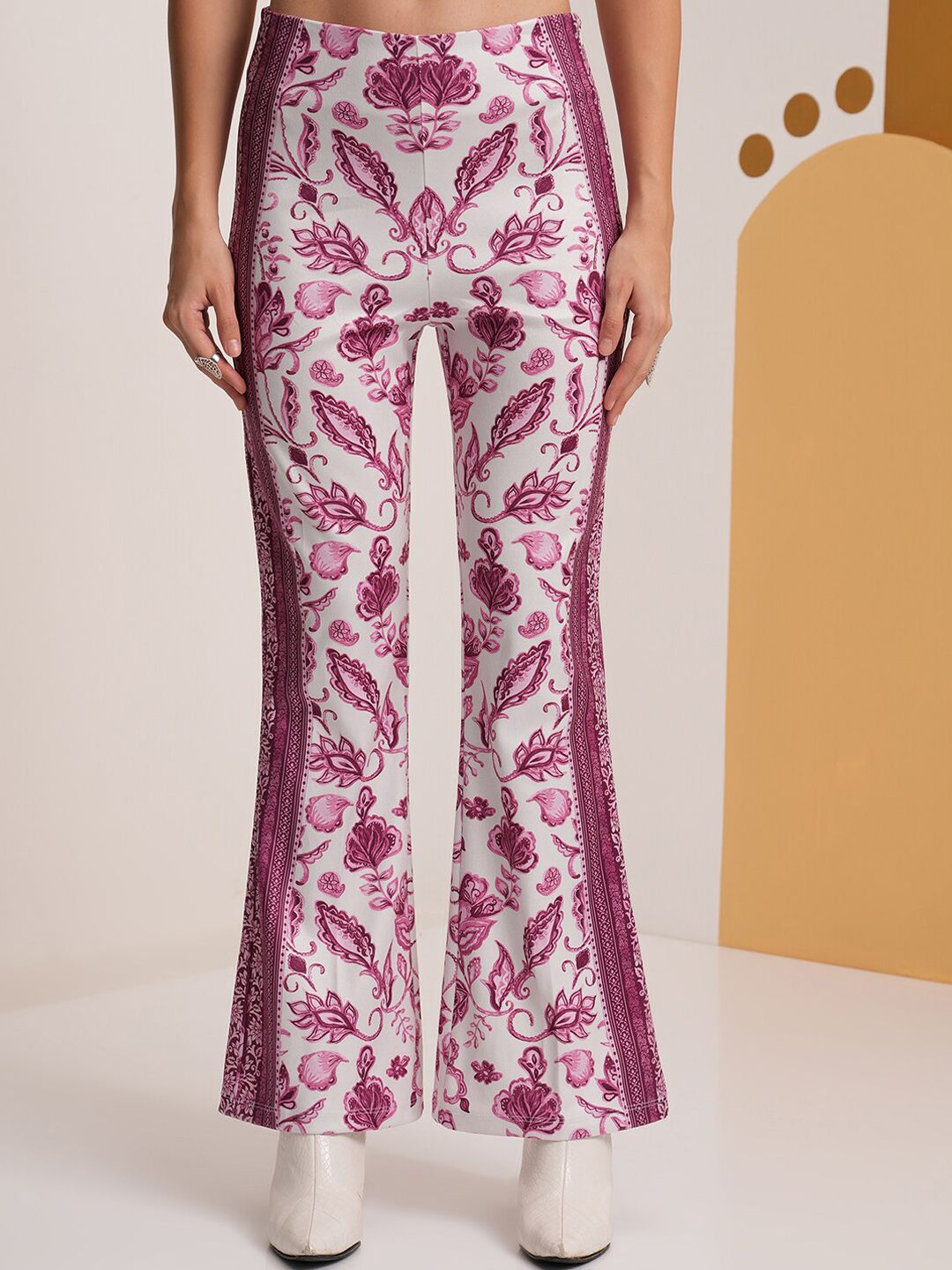 Vishudh Printed Co-Ord Set -Shirt With Elasticated Palazzo