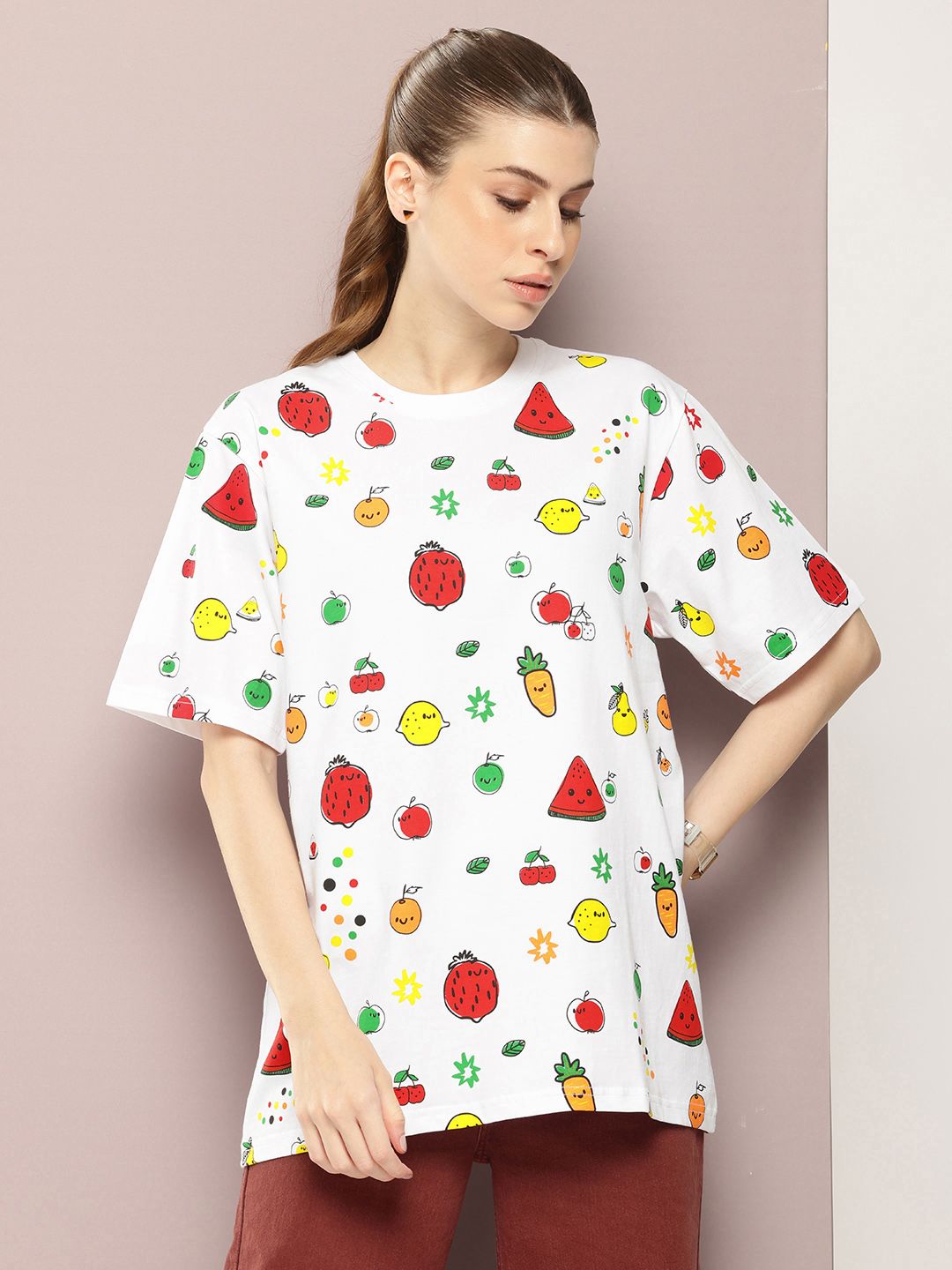 DILLINGER Printed Oversized Pure Cotton T-shirt