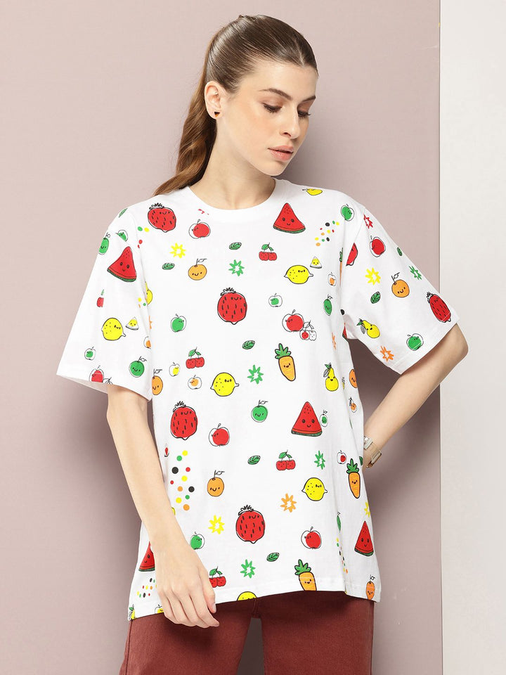 DILLINGER Printed Oversized Pure Cotton T-shirt