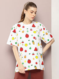 DILLINGER Printed Oversized Pure Cotton T-shirt