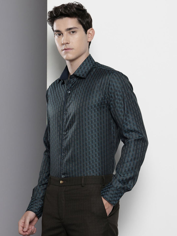 The Indian Garage Co. X Luxe Slim Fit Checked Formal Shirt