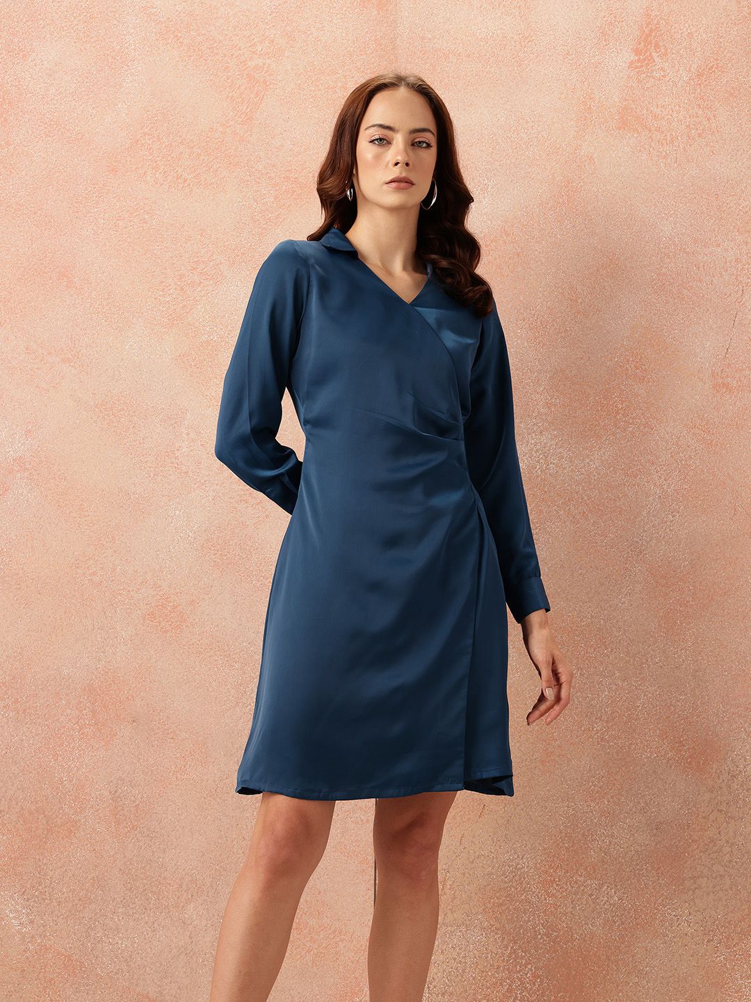 all about you Satin Wrap Dress