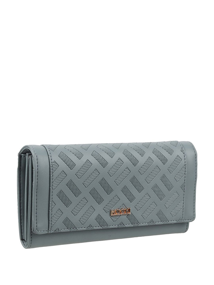 Mochi Women Geometric Textured Envelope Wallet