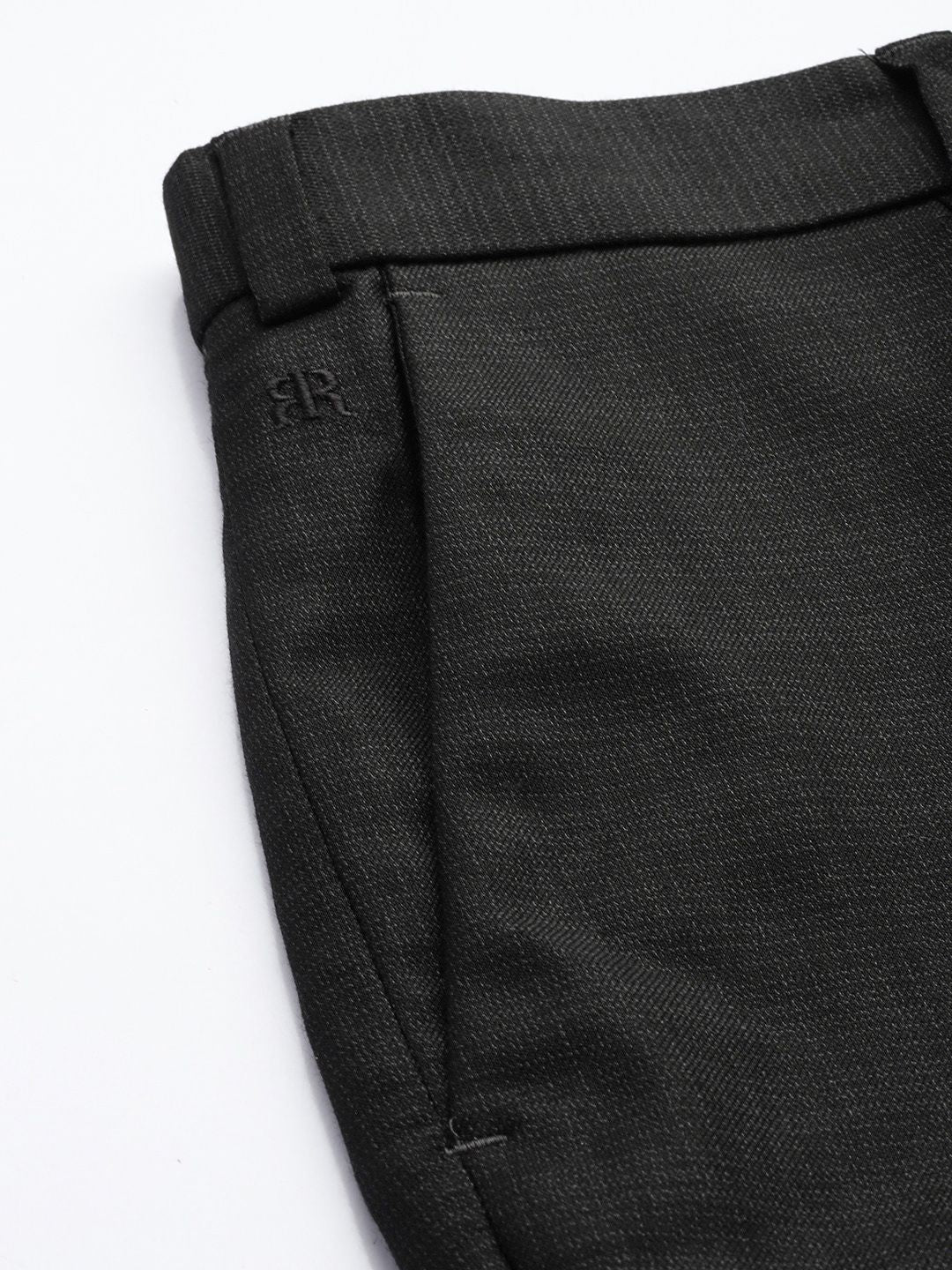 Raymond Men Self Design Textured Slim Fit Formal Trousers