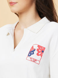 Being Human Women Polo Collar T-shirt