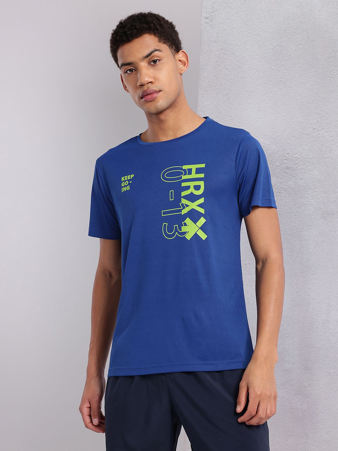 HRX by Hrithik Roshan Brand Logo Printed Rapid-Dry Training T-shirt