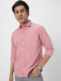 Urbano Fashion Men Spread Collar Solid Cotton Casual Shirt