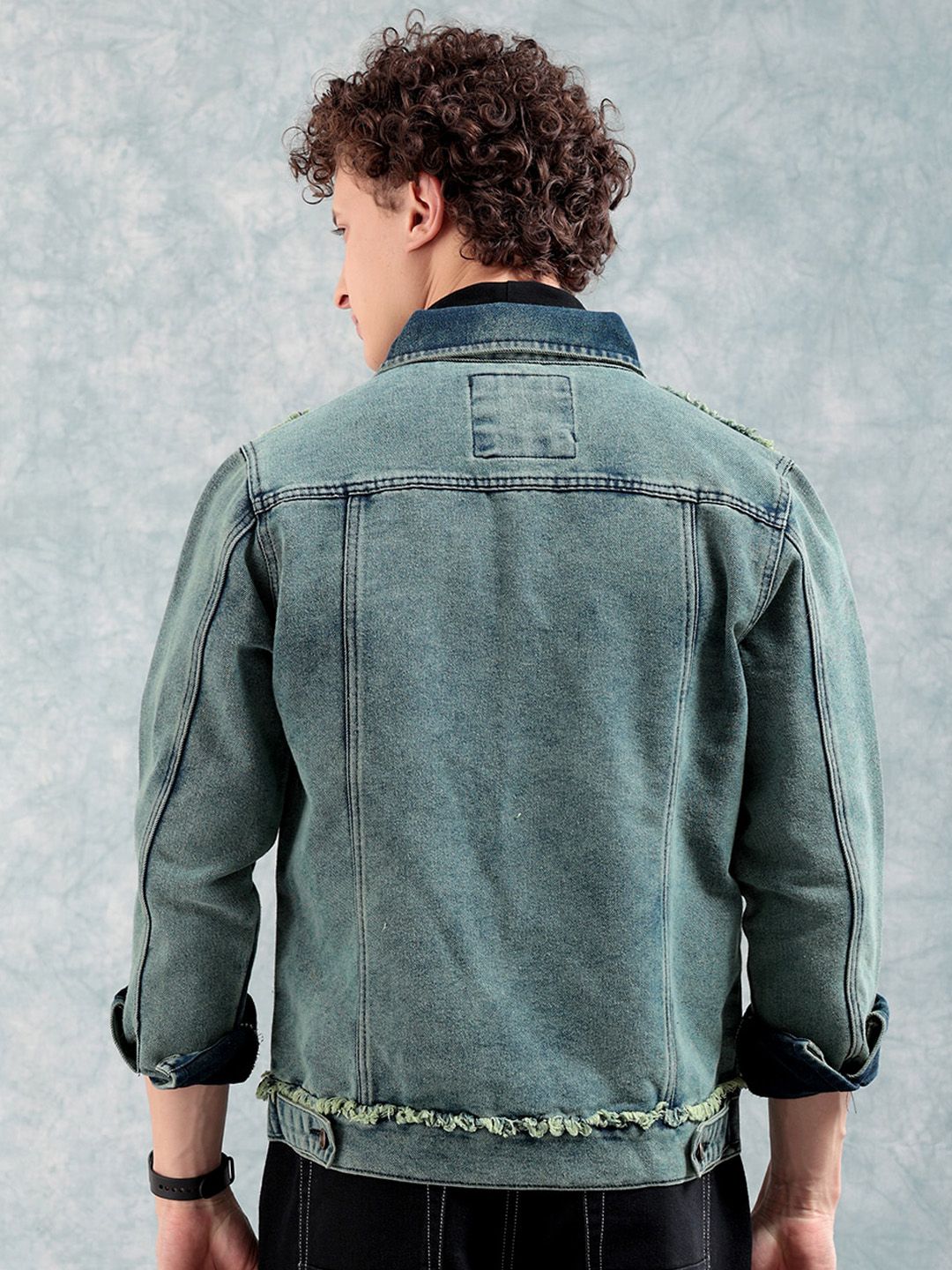 The Indian Garage Co Men Washed Denim Jacket