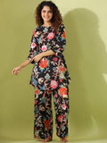SANSKRUTIHOMES Floral Printed Pure Cotton Night suit