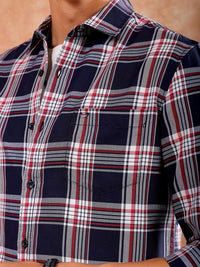 The Indian Garage Co Men Slim Fit Tartan Checked Casual Shirt