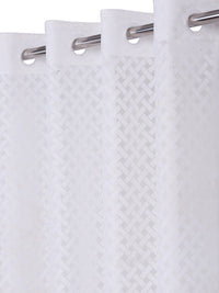 HOSTA HOMES White Geometric Long Door Curtain