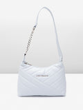 Lino Perros Structured Shoulder Bag with Quilted Detail