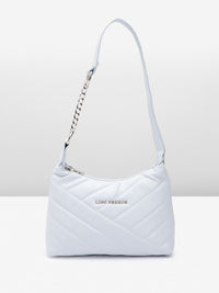 Lino Perros Structured Shoulder Bag with Quilted Detail