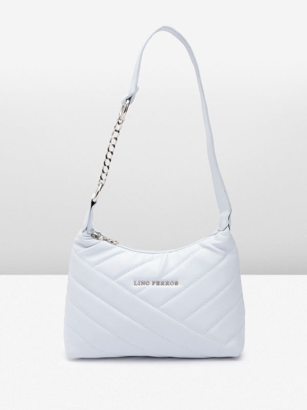 Lino Perros Structured Shoulder Bag with Quilted Detail