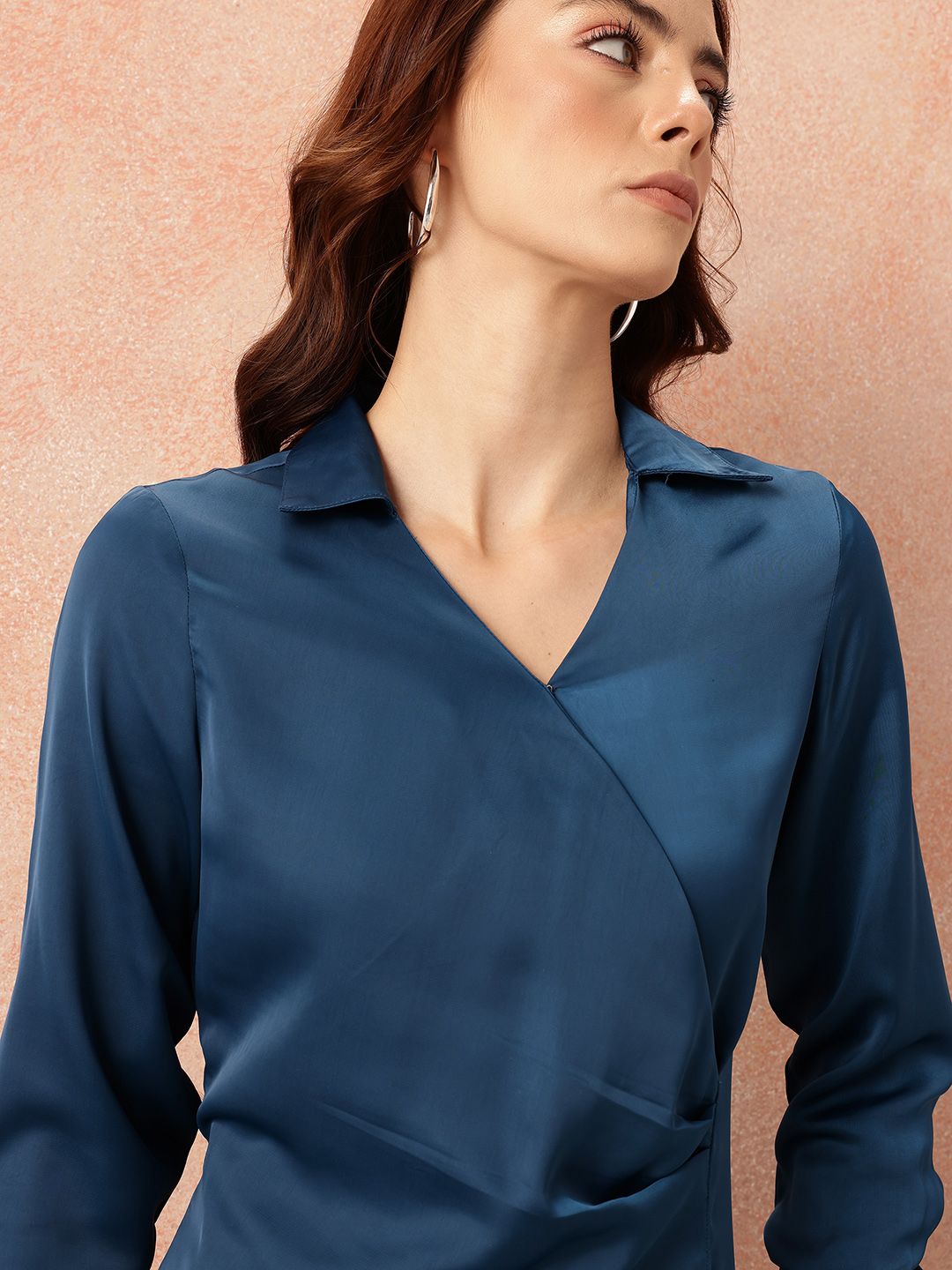 all about you Satin Wrap Dress