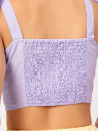 DressBerry Smocked Strappy Crop Top