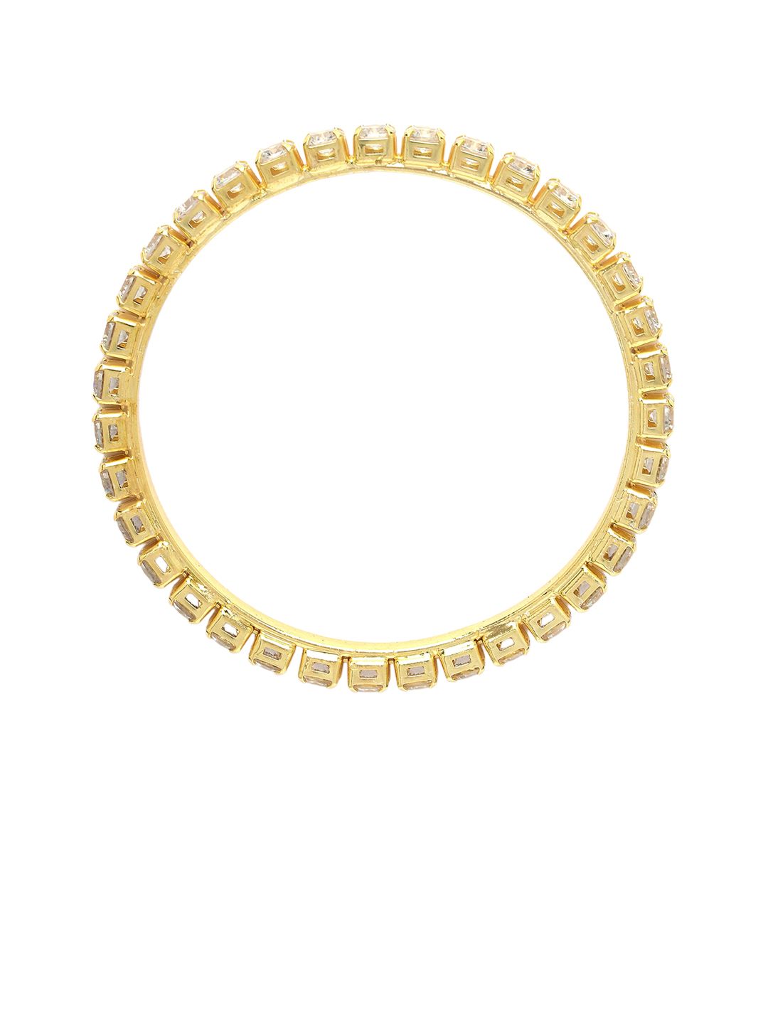 KARATCART Set Of 4 Gold-Plated AD-Studded Bangles