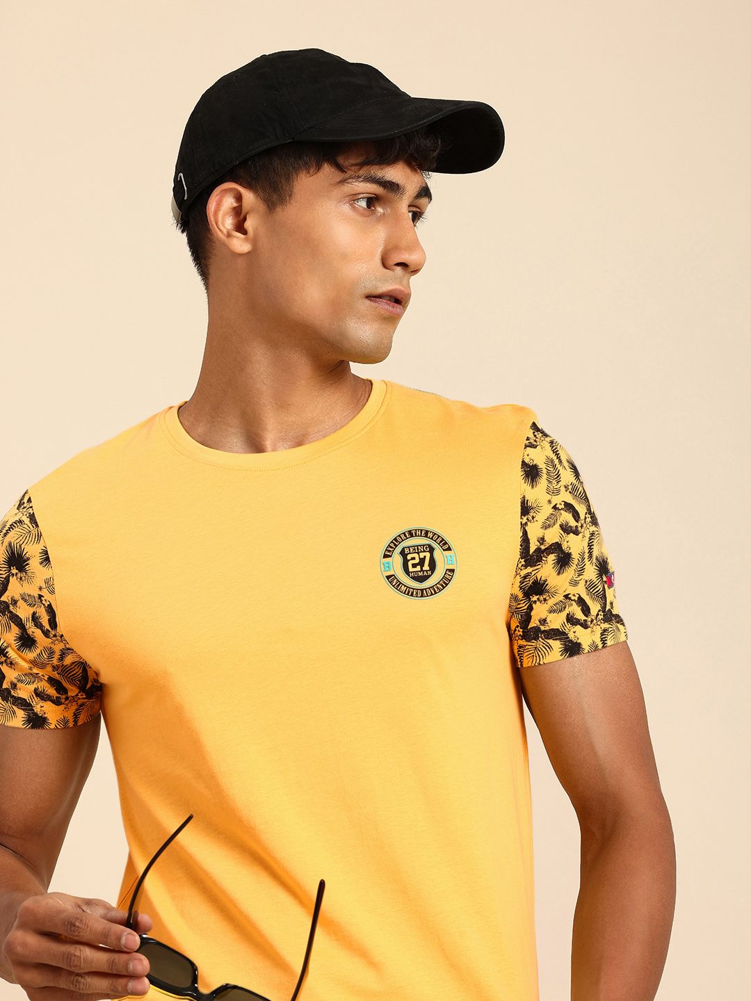 Being Human Floral Printed Pure Cotton T-shirt
