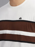 ADRO Colourblocked Regular Fit Cotton T-shirt