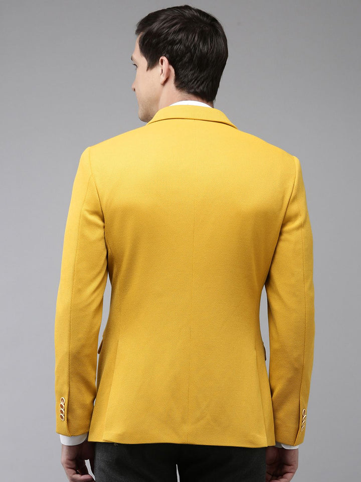 Park Avenue Self Design Super Slim Fit Single-Breasted Formal Blazers