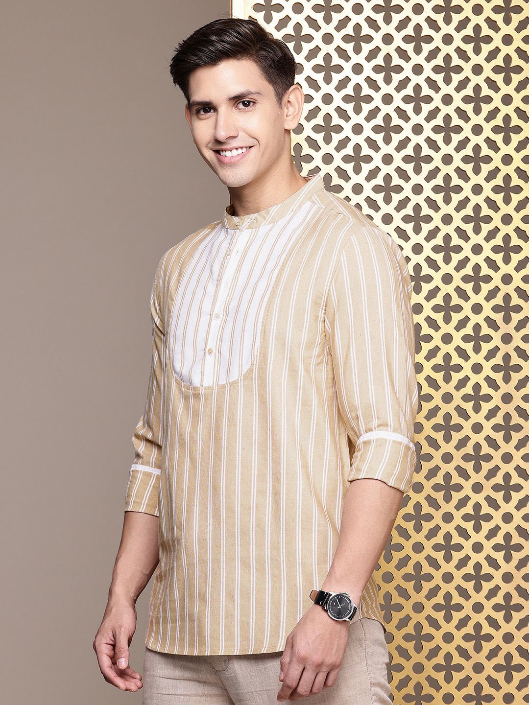 House of Pataudi Rozana Striped Kurta