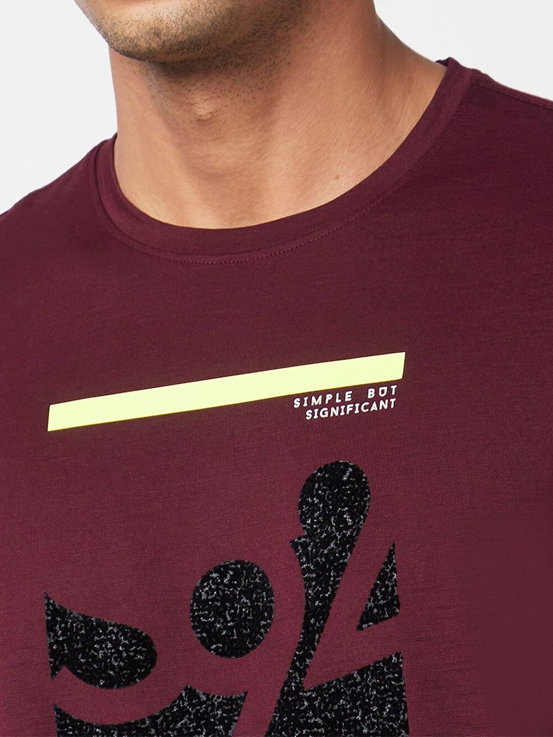SPYKAR Abstract Printed Slim Fit Cotton T-shirt
