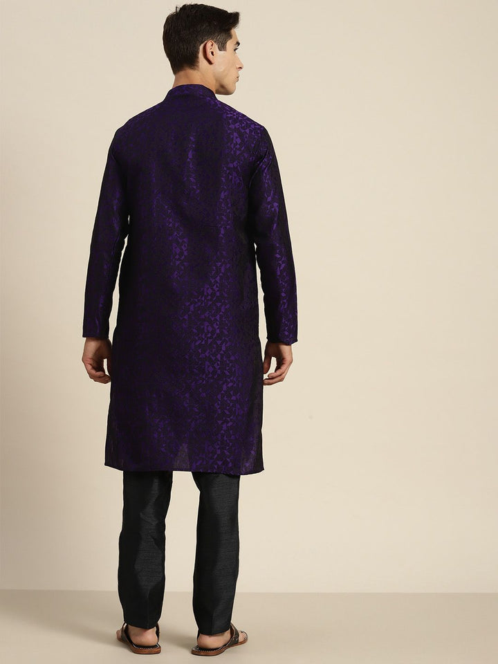 SOJANYA Kurta Kapas Sutera Cetakan Geometrik