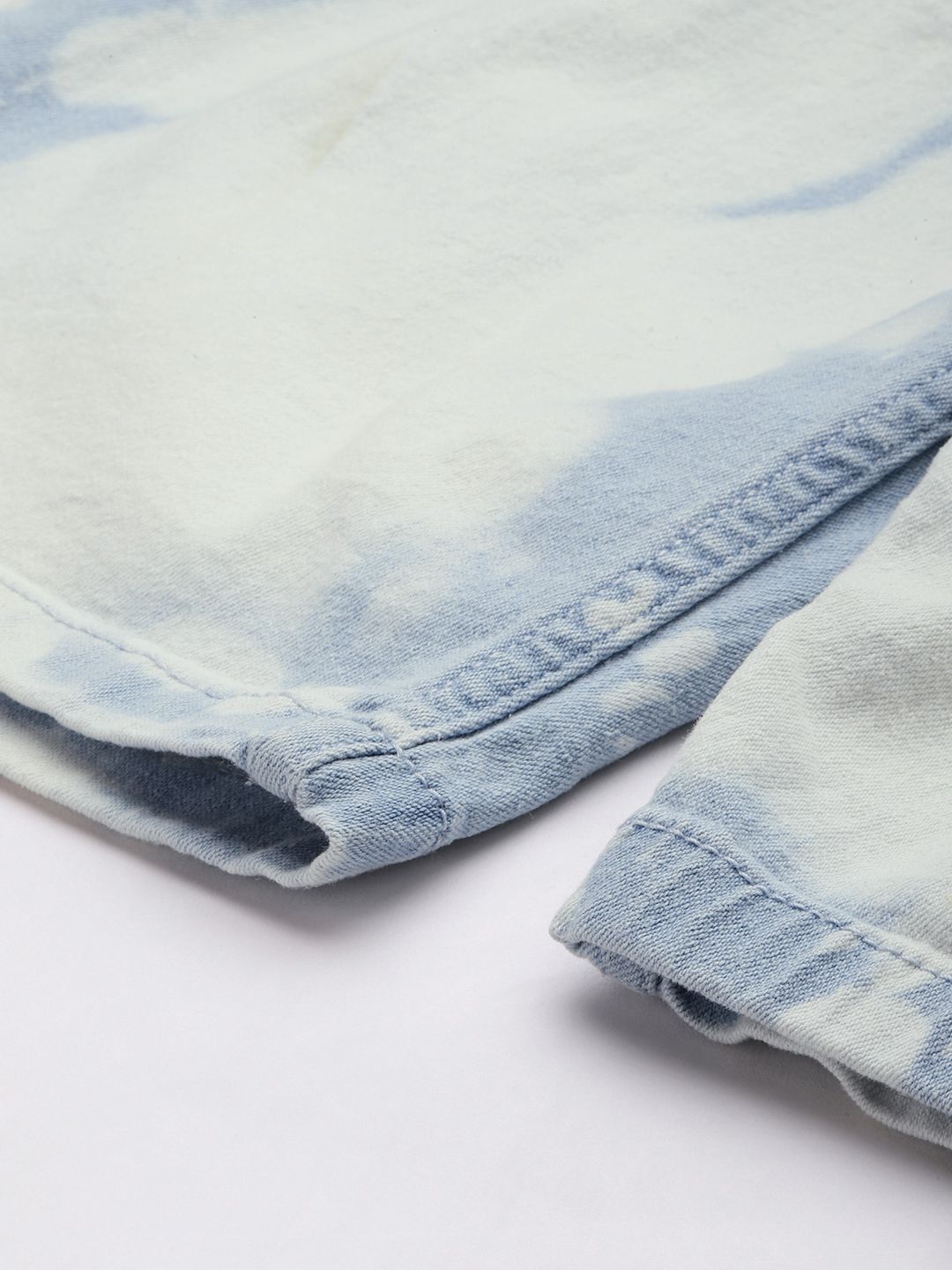 Lelaki Garage Co India memudar seluar pendek denim