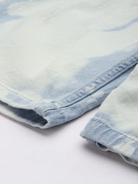 Lelaki Garage Co India memudar seluar pendek denim