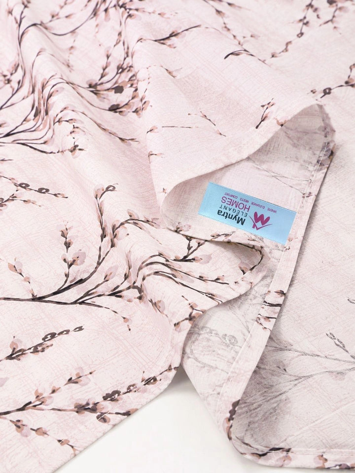 Myntra Elegant Homes Berwarna Krim Bunga 300 TC Cadar King dengan 2 Sarung Bantal
