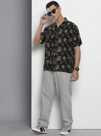 The Indian Garage Co Floral Embroidered Drop-Shoulder Sleeves Relaxed Fit Casual Shirt