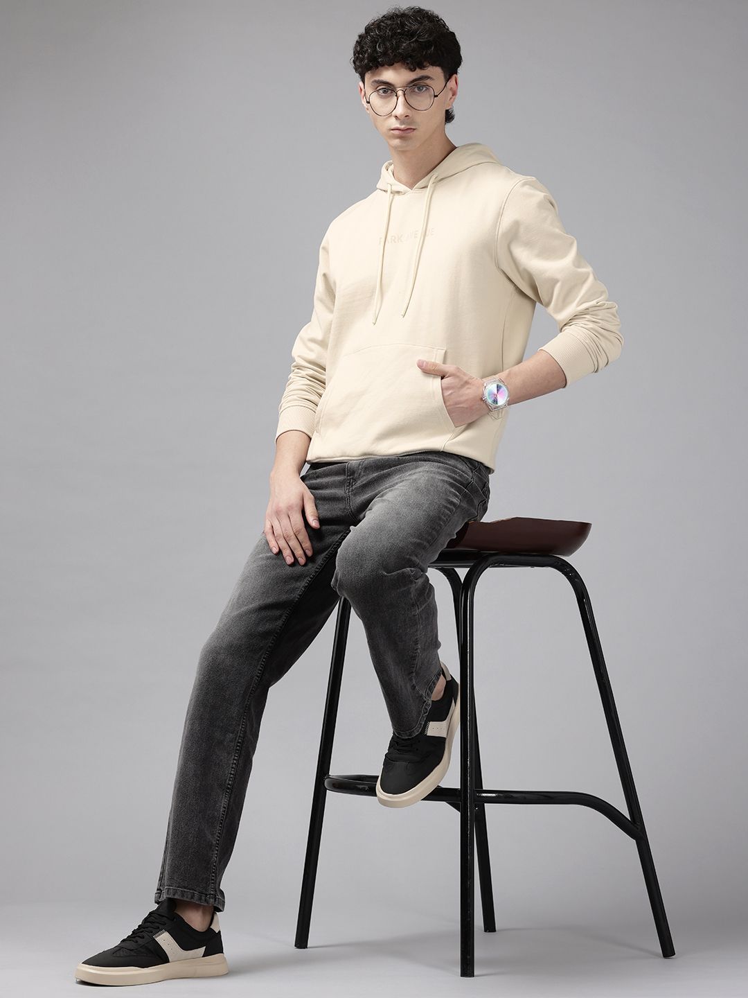 Park Avenue Brand Logo Print Hooded Sweatshirt