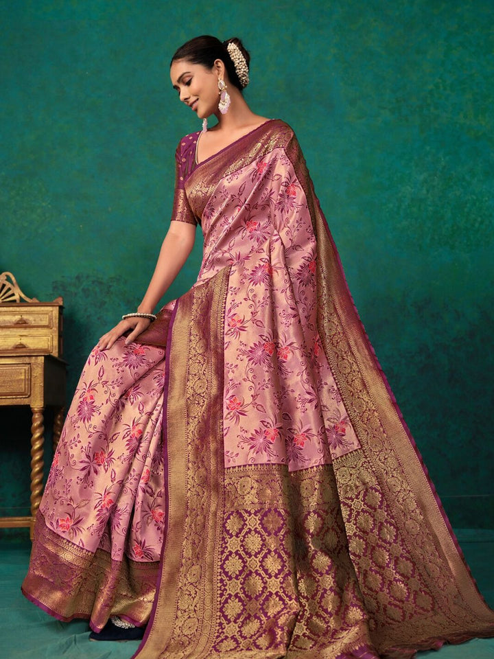 KALINI Ethnic Motifs Woven Design Zari Paithani Saree