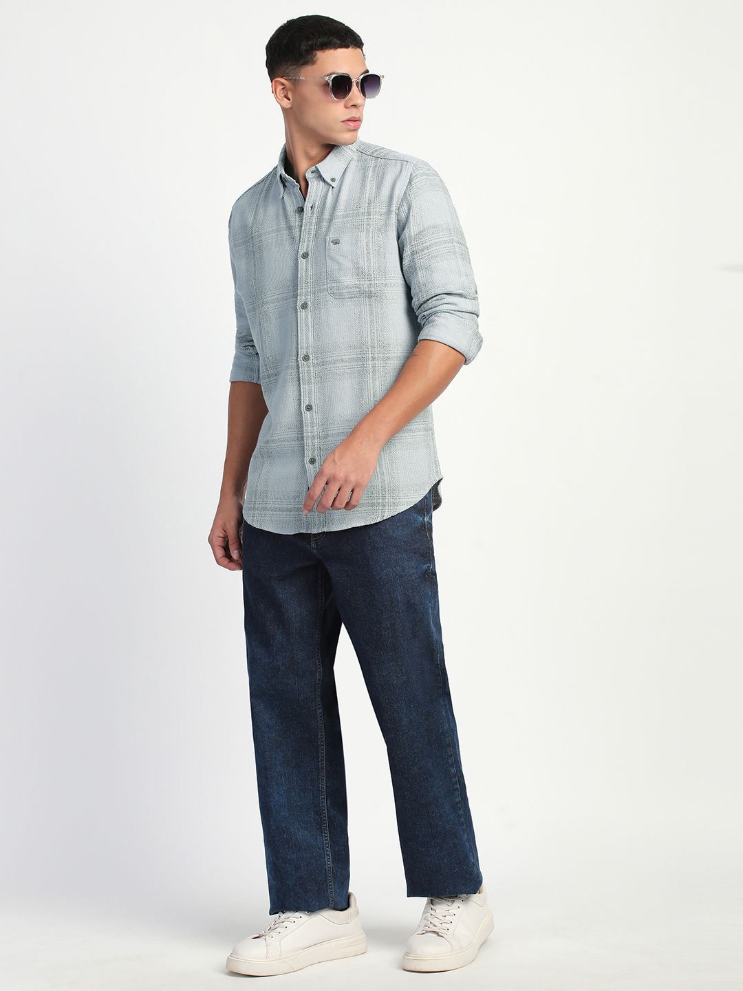 THE BEAR HOUSE Men Slim Fit Tartan Checks Opaque Checked Casual Shirt