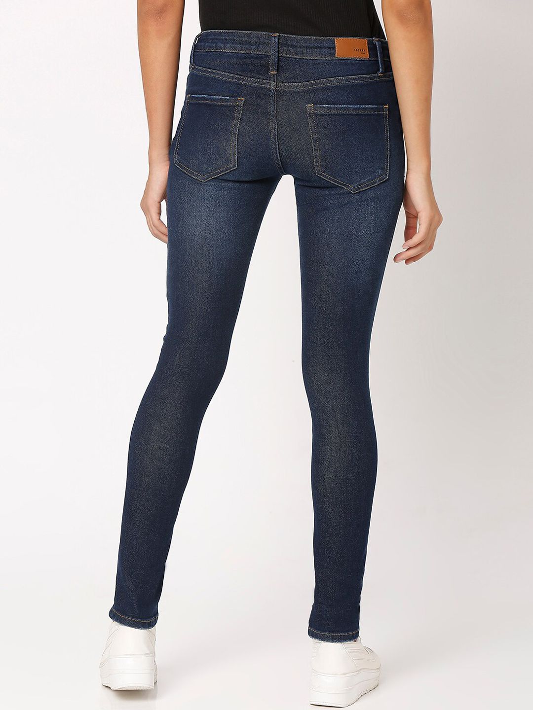 SPYKAR Women Blue Alicia Super Skinny Fit Low Distress Light Fade Jeans
