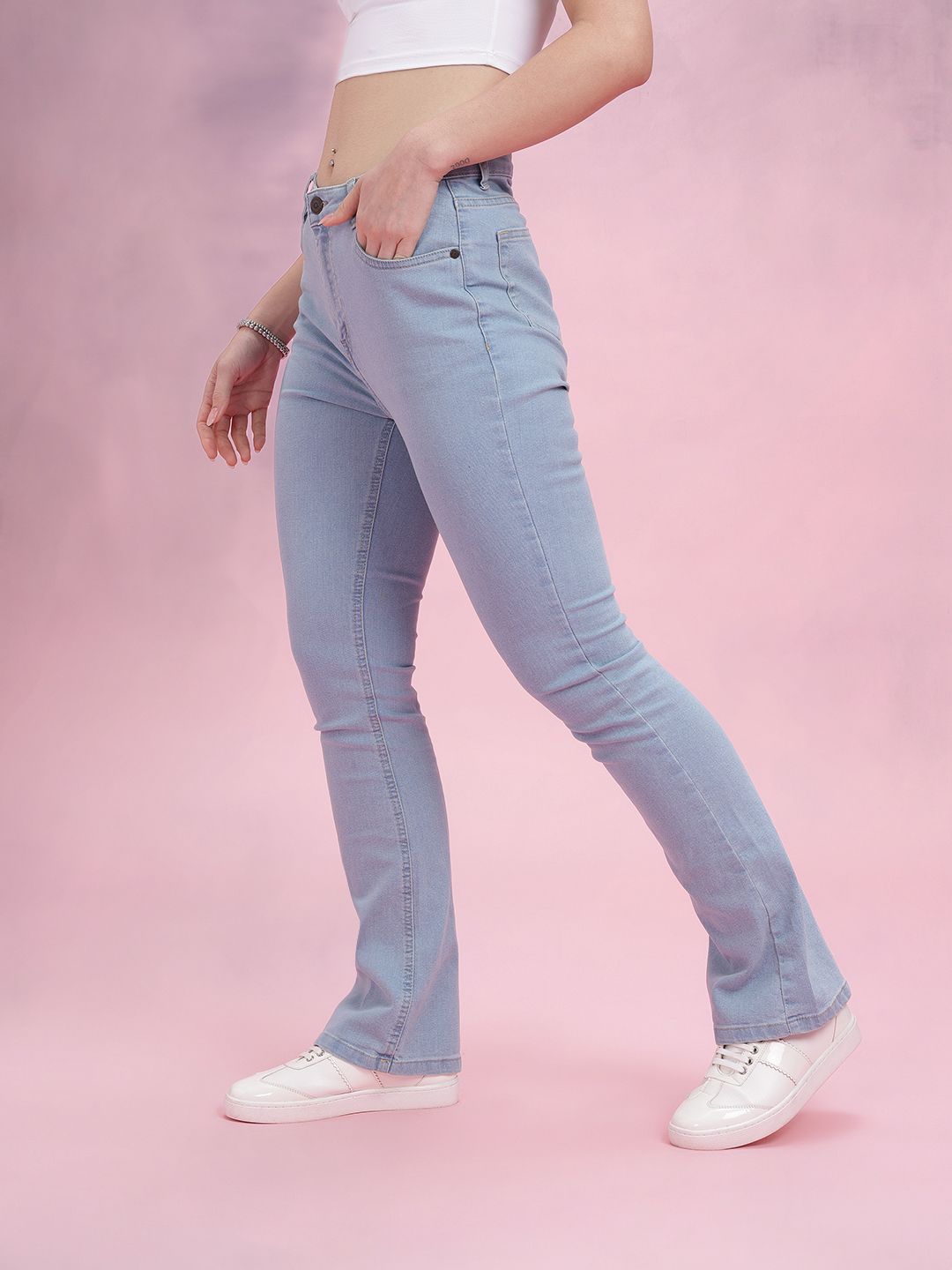 DressBerry Women Bootcut Mid-Rise Stretchable Jeans