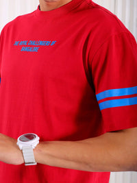 The Indian Garage Co Typography Printed Pure Cotton Boxy T-shirt