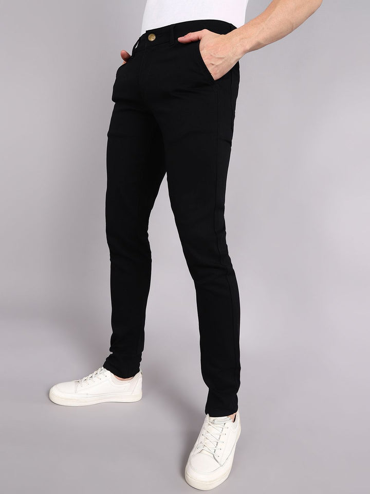 Urbano Fashion Men Black Slim Fit Mid-Rise Clean Look Stretchable Jeans