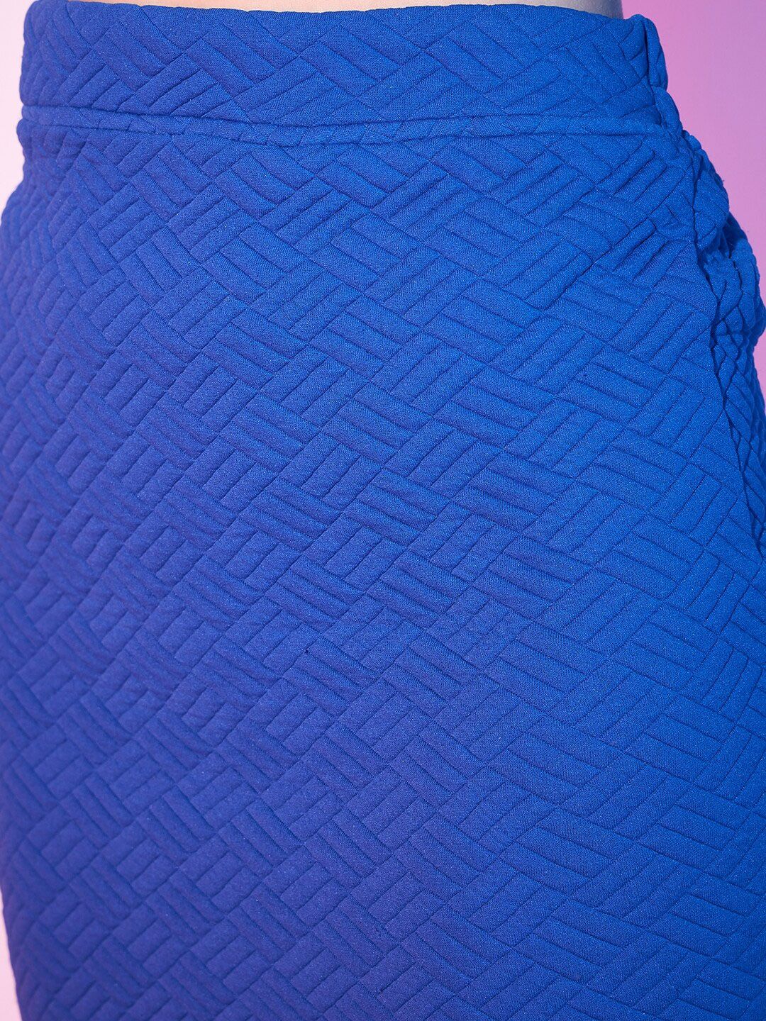 STREET 9 Self-Design Mini Pencil Skirt