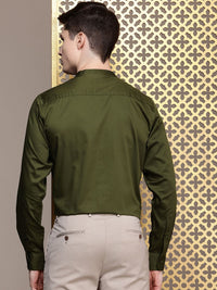 House of Pataudi Pure Cotton Pleated Party Shirt