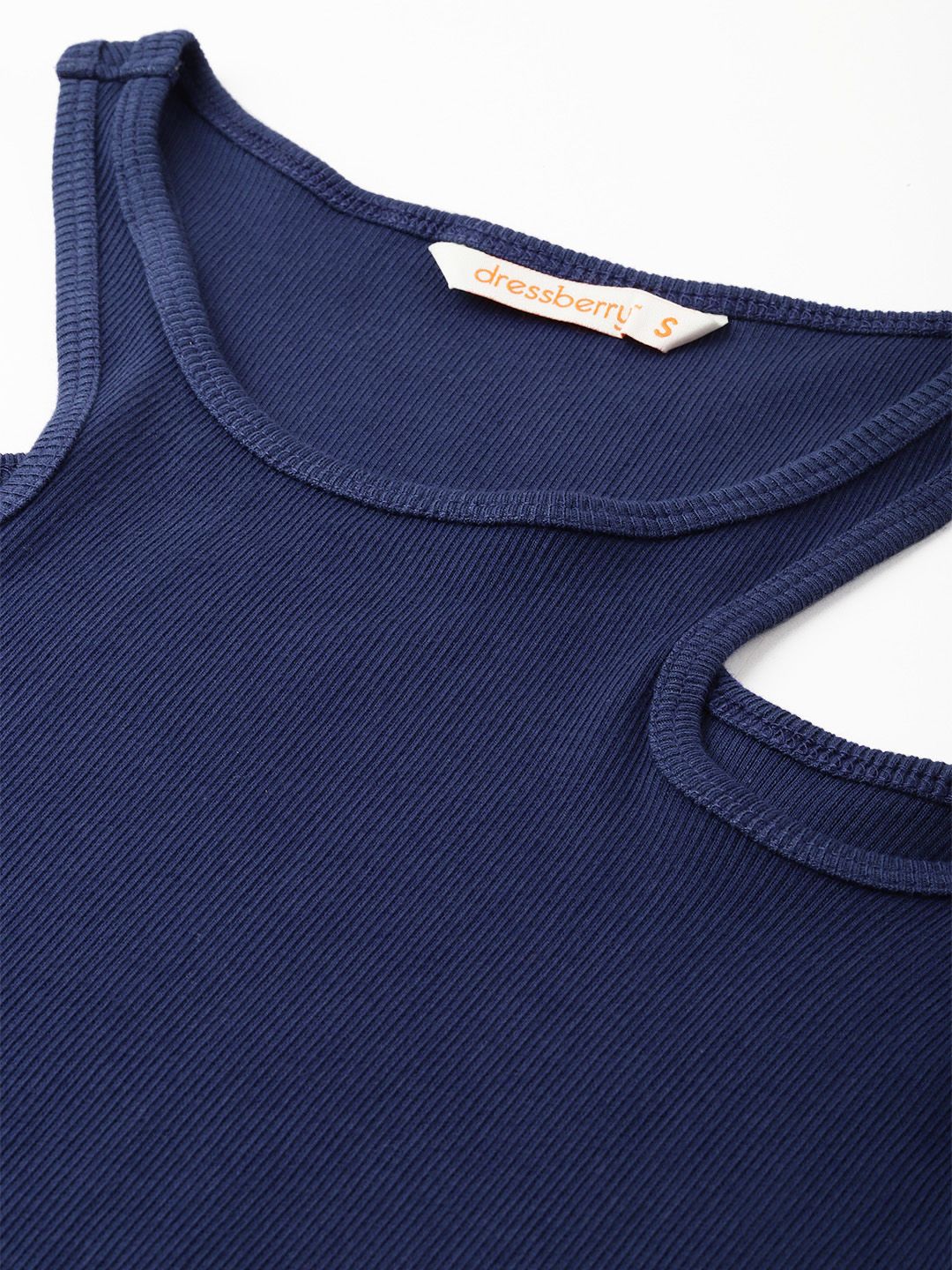 DressBerry Streetwear Essential Rib-Play Cut-Out Top