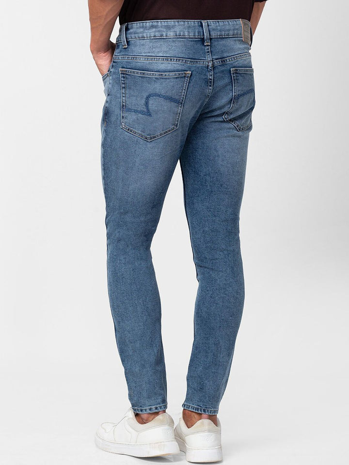 SPYKAR Men Blue Tapered Fit Heavy Fade Stretchable Cotton Jeans