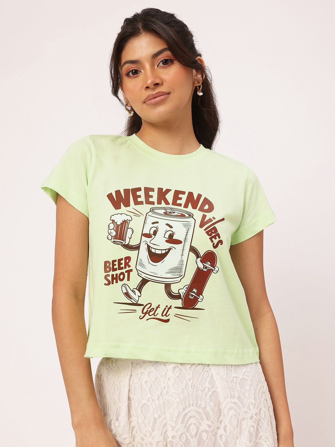 DressBerry Summertime Snaz Printed Pure Cotton T-shirt