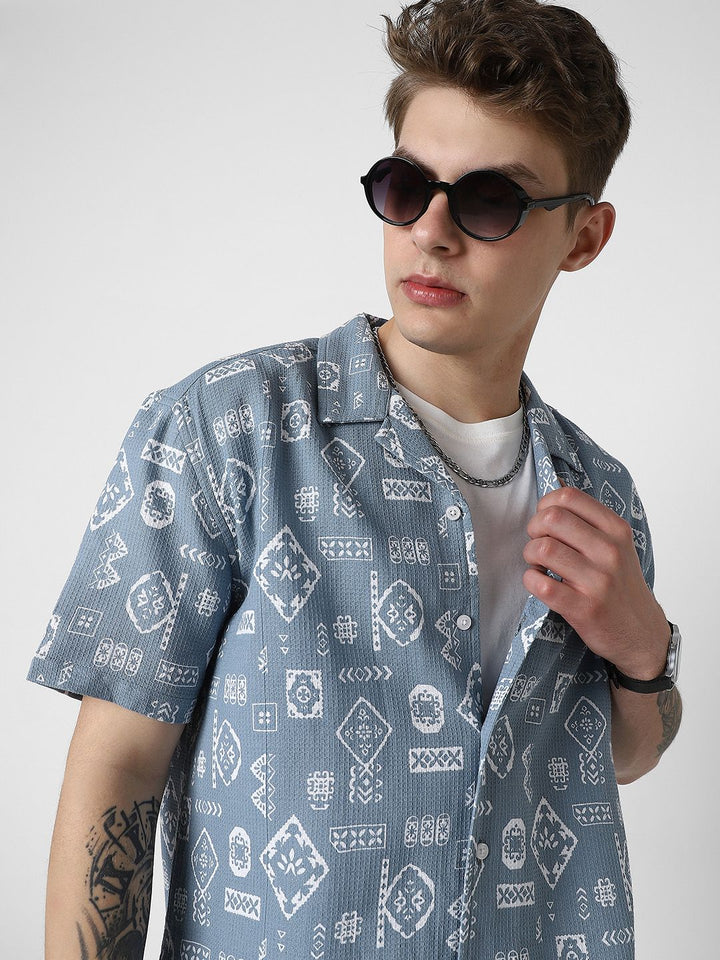 VASTRADO Men Classic Opaque Printed Casual Shirt