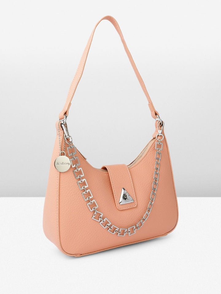 DressBerry Textured Hobo Bag with Chain Handle
