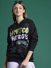 DressBerry Women Printed Hooded Sweatshirt